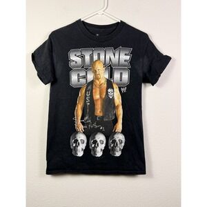 WWE Stone Cold Steve Austin T-Shirt Men's Black Sz  S Wrestling VTG 90s Style